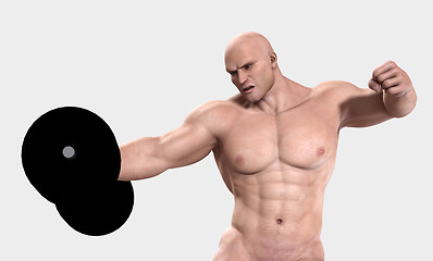Image showing Strong Man Lifting Weight 