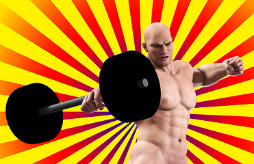 Image showing Strong Man Lifting Weight 