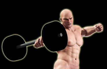 Image showing Strong Man Lifting Weight 