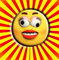 Image showing Crazy Cartoon Face