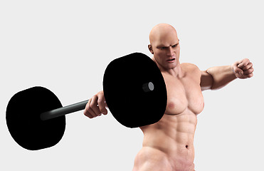 Image showing Strong Man Lifting Weight 