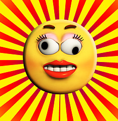 Image showing Crazy Cartoon Face