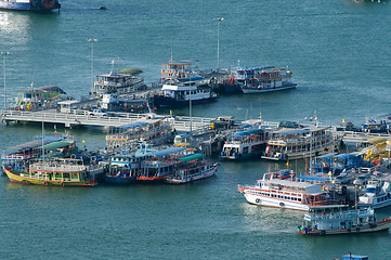 Image showing Tourist boats in Pattaya, Thailand