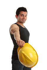 Image showing Friendly cosntruction worker builder