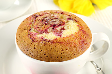 Image showing Blackberry Sponge Pudding