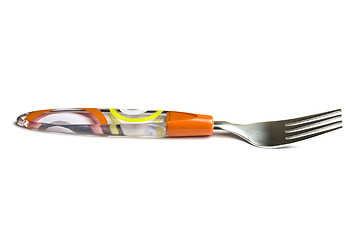 Image showing One fork isolated on white 