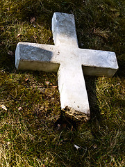 Image showing graveyard cross