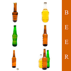 Image showing beer bottle set