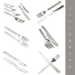 Image showing silverware set