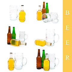 Image showing beer bottle set