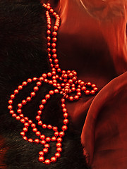 Image showing  fashion red necklace