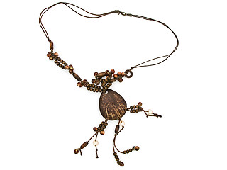 Image showing  fashion wooden necklace