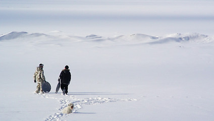 Image showing walk on innocent snow