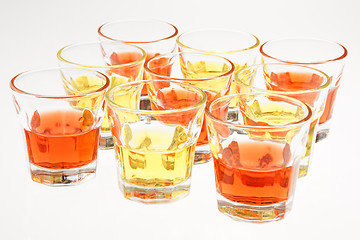 Image showing Orange and yellow drinks