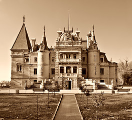 Image showing Massandra palace sepia toned