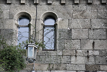 Image showing Fragment of old castle wall 