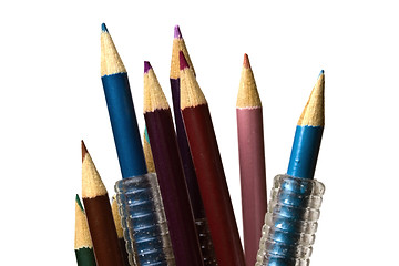 Image showing colorful pencils on focus