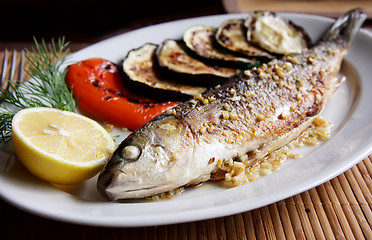 Image showing Grilled fish