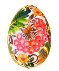 Image showing Painted easter egg isolated on white 