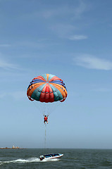 Image showing Parasailing