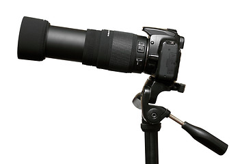 Image showing camera with telephoto zoom lens