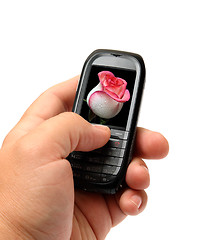 Image showing mobile phone in hand