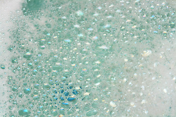 Image showing soap foam on blue water