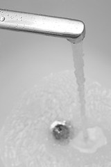 Image showing tap with strong stream of water