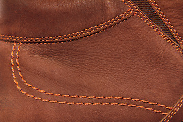 Image showing brown leather suede