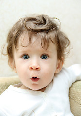 Image showing fun surprised baby