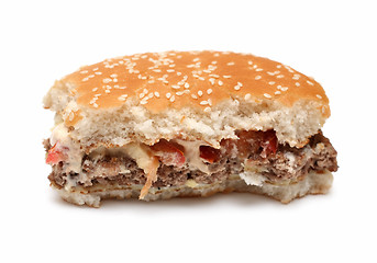 Image showing bitten burger