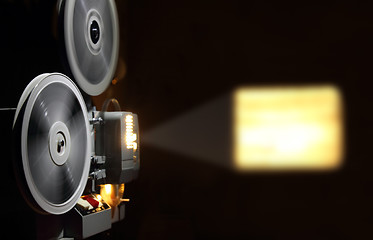 Image showing old projector showing film