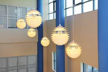 Image showing modern electric sphere lamps