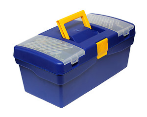 Image showing blue plastic toolbox