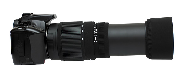 Image showing camera with telephoto zoom lens