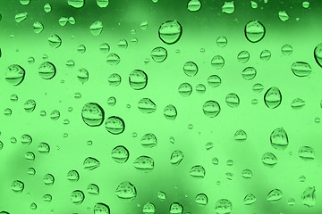 Image showing rain drops on glass