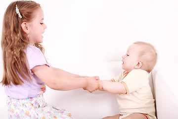 Image showing Adorable kids playing