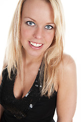 Image showing Beautiful blond smiling girl