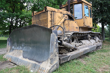 Image showing Bulldozer in park