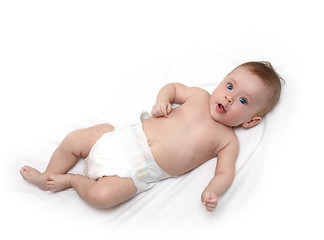 Image showing baby girl in diaper