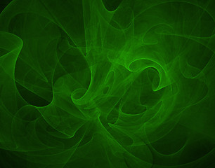 Image showing fractal image with green veil