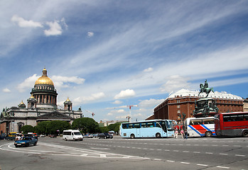 Image showing square near isaakiy dome in Saint-Petersburg