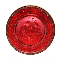Image showing glass with red aerated water