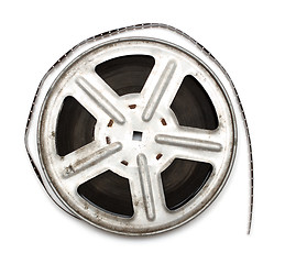 Image showing old movie film on metal reel