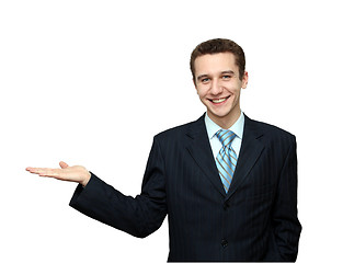 Image showing businessman with place for your object