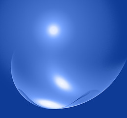 Image showing abstract blue fractal image with bubble
