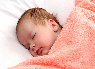 Image showing newborn baby sleeping