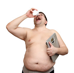 Image showing dieting overweight man