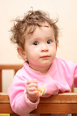 Image showing touching baby portrait