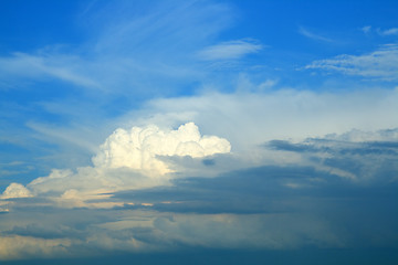 Image showing blue sky with cumulus clouds